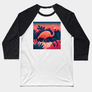 Beautiful flamingo in a jungle lake Baseball T-Shirt